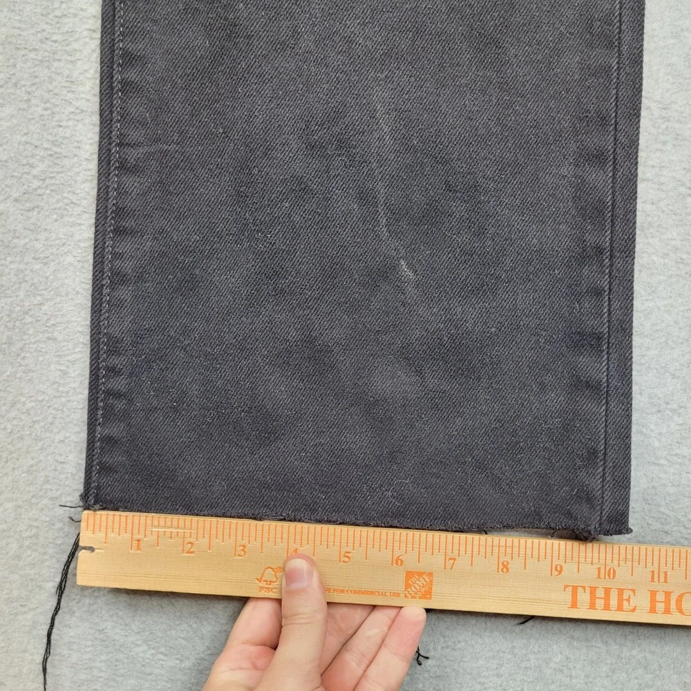 Levi's 517 Bootcut Jeans Mens 40x29 Black Raw Hem Denim‎ Pants